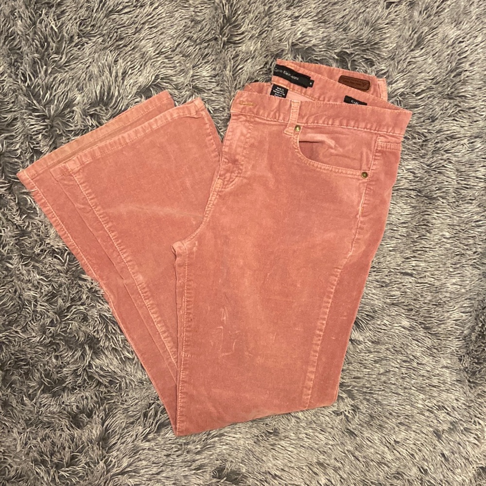 Calvin Klein corduroy flare rose